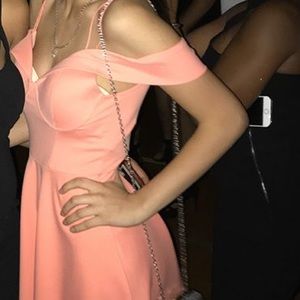 Off Shoulder Light Pink Dress